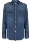 Boglioli Men's Denim Button-down Shirt In Blue For Fw23 In Blue
