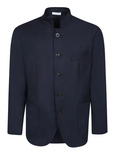 BOGLIOLI BLUE HOPSACK JACKET