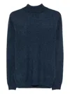 Boglioli Blue Turtleneck Sweater In Blue