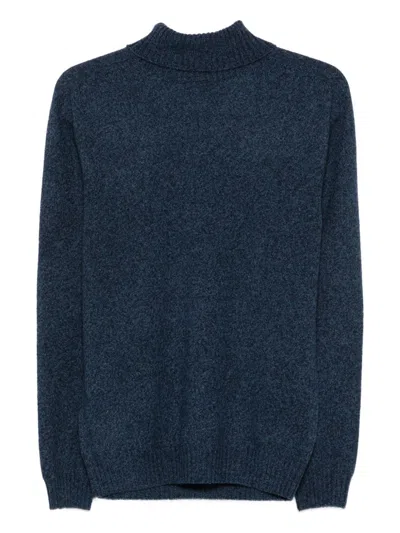 Boglioli Blue Turtleneck Sweater
