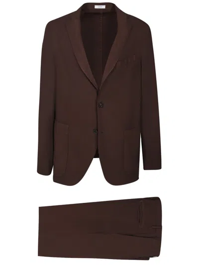 Boglioli Brown Wool Crepe Suit