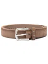 Boglioli Buckle-fastening Suede Belt In Braun