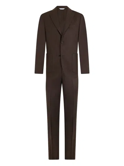 Boglioli Button Single-breasted Suit In Brown