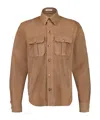 Boglioli Button-up Overshirt Jacket In Brown
