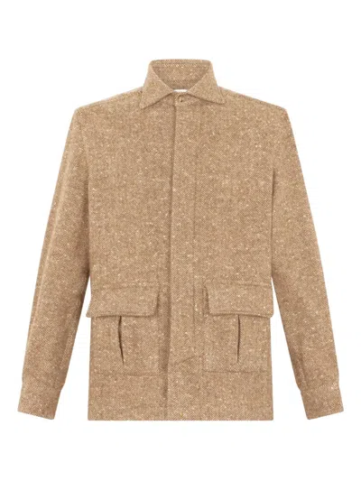 Boglioli Button-up Shirt Jacket In Brown