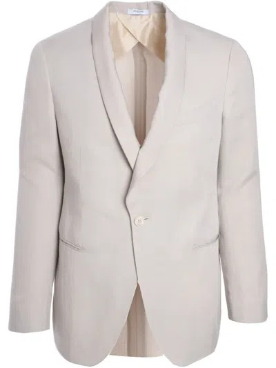 Boglioli Buttoned Blazer In Neutrals