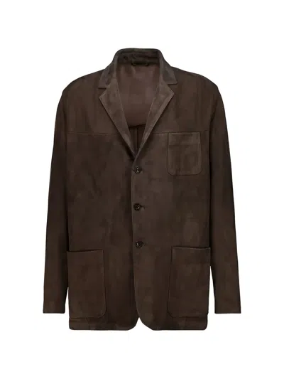 BOGLIOLI BUTTONED LEATHER JACKET