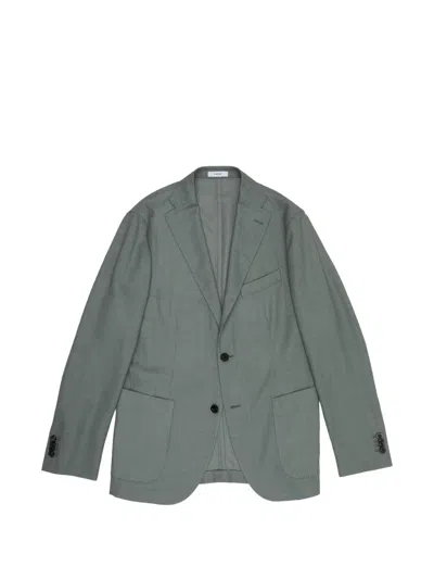 Boglioli Buttoned Wool Jacket In Green