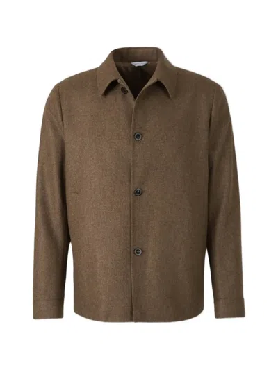 Boglioli Button-up Shirt Jacket In Brown