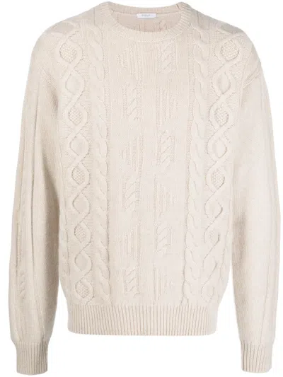 Boglioli Cable-knit Cashmere Jumper In Neutrals