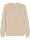 Boglioli Light Beige Cable Knit Sweater