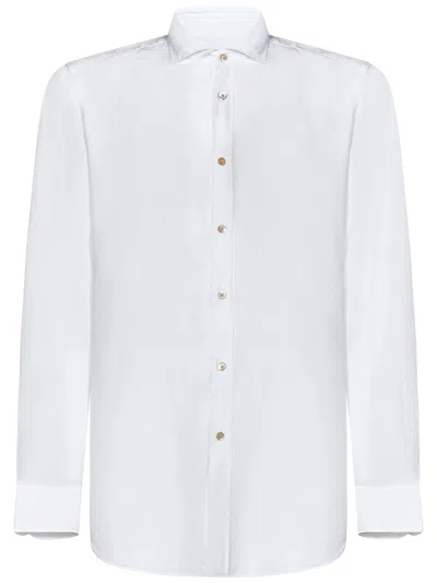 Boglioli Linen Shirt In Bianco