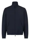 Boglioli Canvas Bomber Jacket In Blue