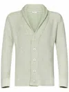 Boglioli Chunky Cotton Cardigan In Green