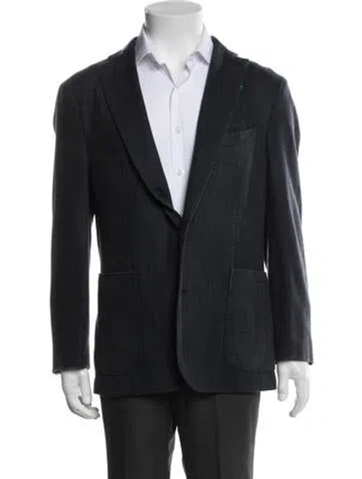 Pre-owned Boglioli Cashmere Coat W/ Tags In Blue