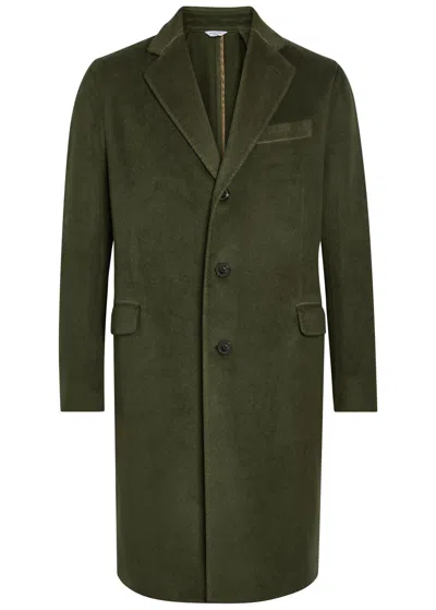 Boglioli Single-breasted Notched-lapel Coat In Green