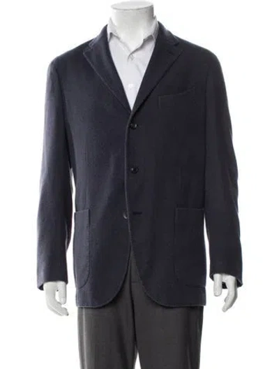 Pre-owned Boglioli Cashmere Peacoat In Blue