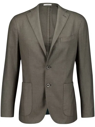 Boglioli Cashmere Single-breasted Blazer In 绿色