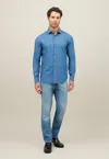 Boglioli Chambray Shirt In Blue