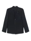 Boglioli Linen Single-breasted Jacket In Black