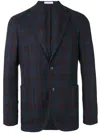 Boglioli Checked Blazer In Blue
