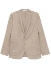 Boglioli Checked Blazer In Brown