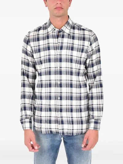 Boglioli Checked Shirt In White