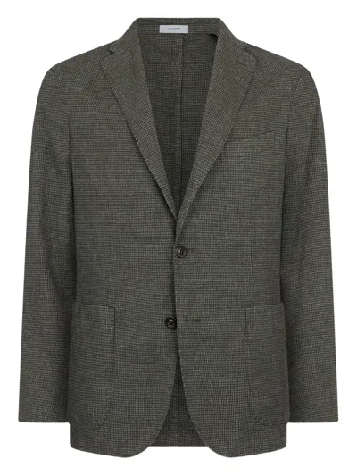 Boglioli Checkered Blazer In Grey