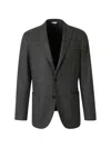 Boglioli Check-pattern Notched-lapel Blazer In Gray