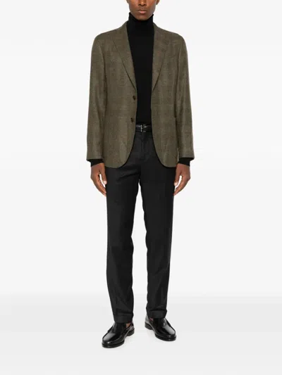 Boglioli Check-pattern Notched-lapel Jacket In Multi