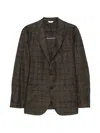 Boglioli Check-pattern Wool Jacket In Brown