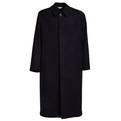 Boglioli Classic Loden Coat With Button Closure And Structured Silhouette In Black