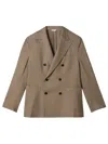 Boglioli Tailored Double-breasted Wide Lapel Blazer In Brown