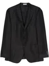 Boglioli Single-breasted Linen Blazer In Blue