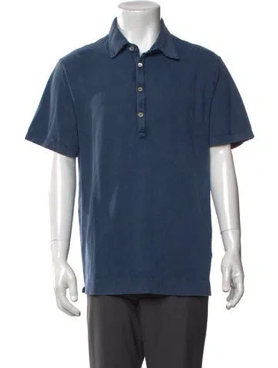 Pre-owned Boglioli Collar Short Sleeve Polo Shirt In Blue