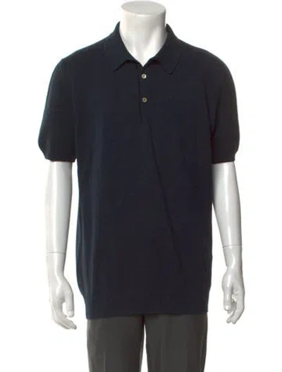 Pre-owned Boglioli Collar Short Sleeve Polo Shirt In Blue