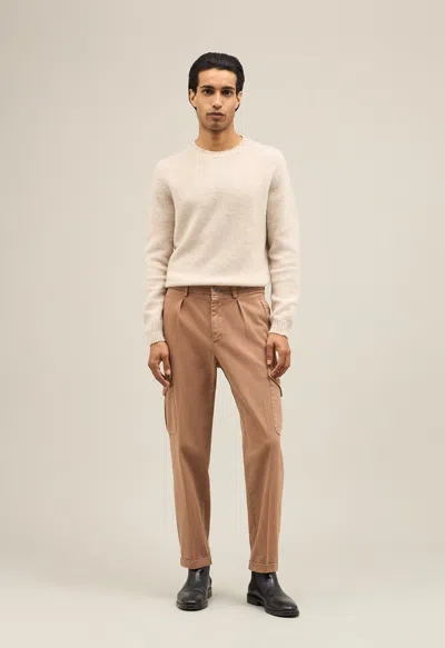 Boglioli Comfort Cotton Cargo Trousers In Rosybrown