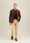 Boglioli Comfort Cotton Slim Chinos In Beige
