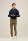 Boglioli Slim-fit Straight-leg Garment-dyed Cotton-blend Twill Suit Trousers In Blue