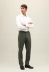 Boglioli Comfort Cotton Slim Chinos In Green