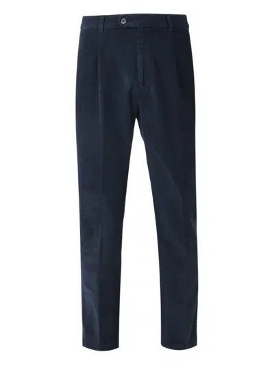 Boglioli Corduroy Pleated Trousers In Blue