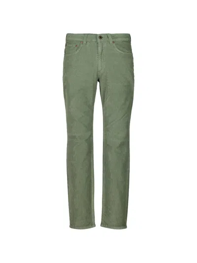 Boglioli Corduroy Straight-leg Trousers In Green