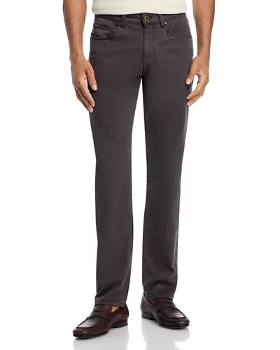 Boglioli Cotton & Tencel Garment Dye Slim Fit Five Pocket Pants In Brown