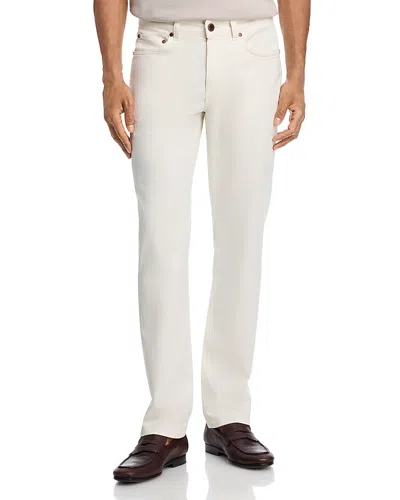 Boglioli Cotton & Tencel Garment Dye Slim Fit Five Pocket Pants In Gray