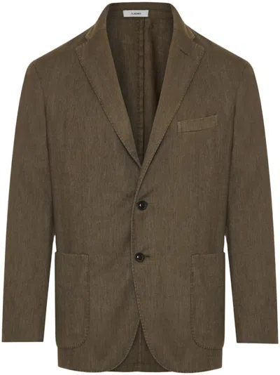 Boglioli Cotton-blend Blazer In Brown
