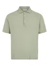 Boglioli Honeycomb Cotton Short-sleeve Polo In Green