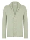 Boglioli Chunky Cotton Cardigan In Grün