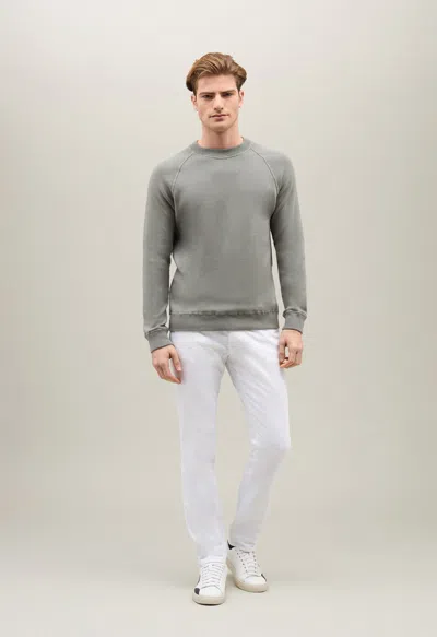 Boglioli Cotton Cashemere Sweatshirt In Grey