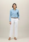 Boglioli Cotton Flared Trousers In White