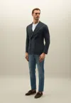 Boglioli Cotton Jersey Double-breasted Dover Jacket In Grey